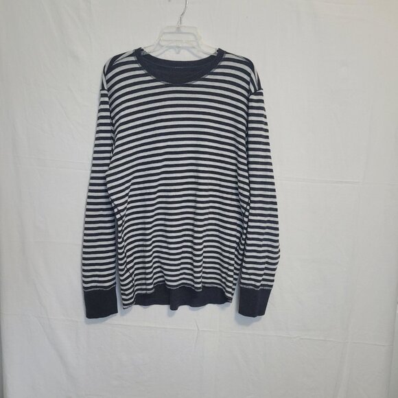 Lululemon Binary Crew White Heathered Black Super Wide Load Stripe Size L - Picture 10 of 14
